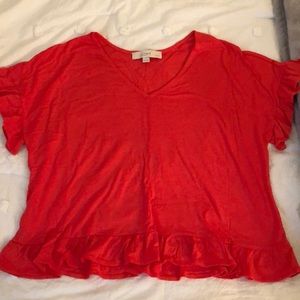 NEVER WORN LOFT Petite Red Top